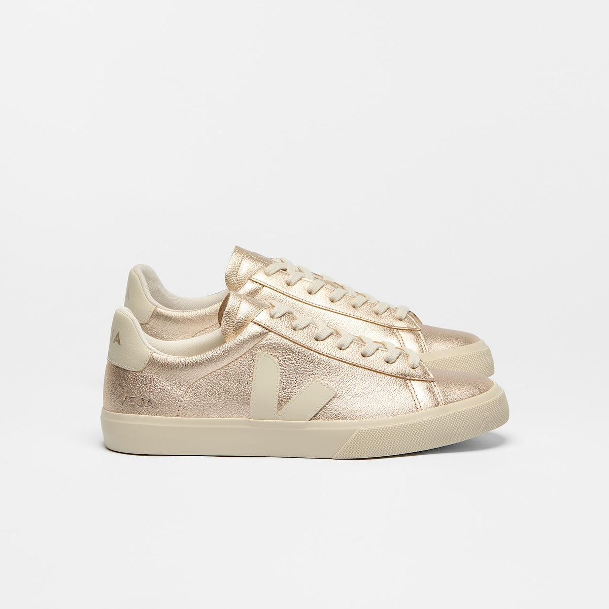 veja sneakers campo leather platinum cp0521663 Lateral view