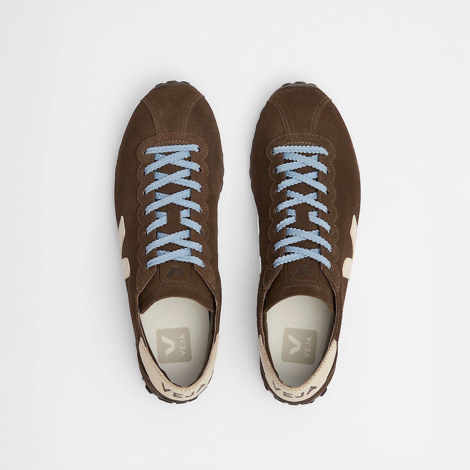 veja sneakers cateyes suede brown eq0321900 top view