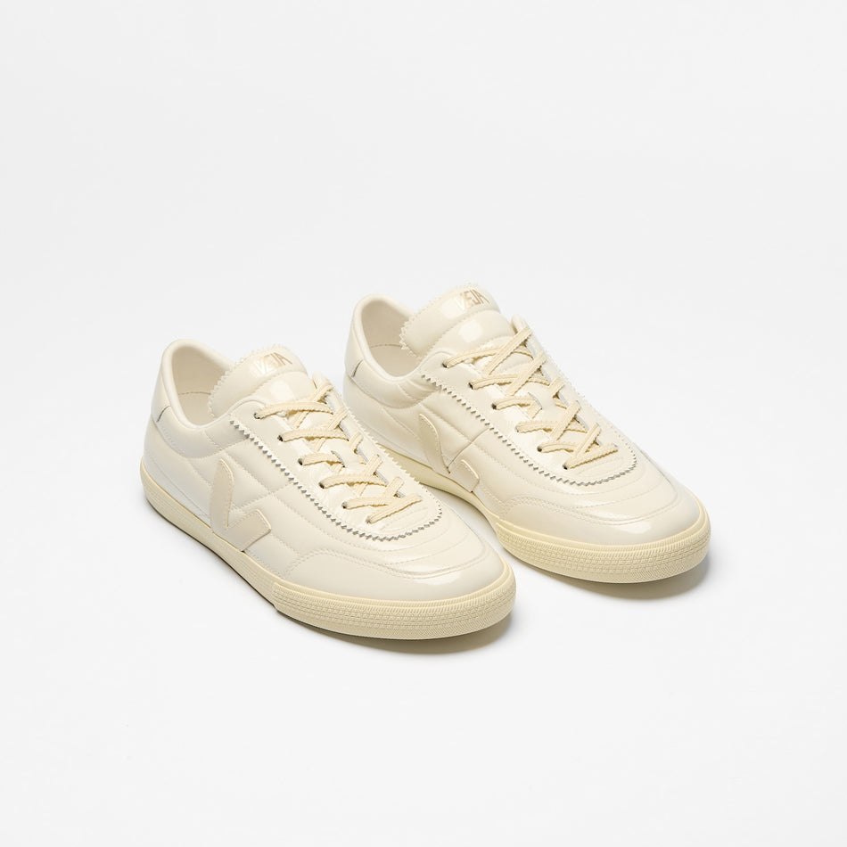 veja panenka patent leather off white natural FU0221667 top view