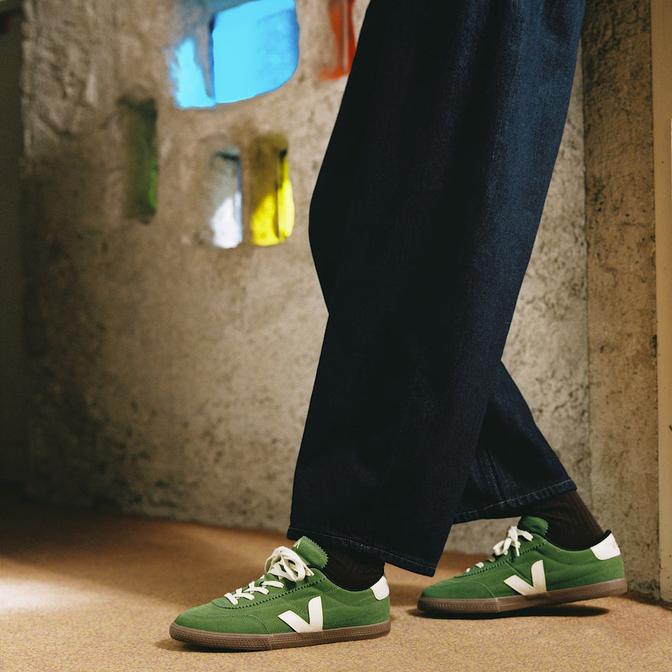 veja sneakers panenka suede green fu0320902