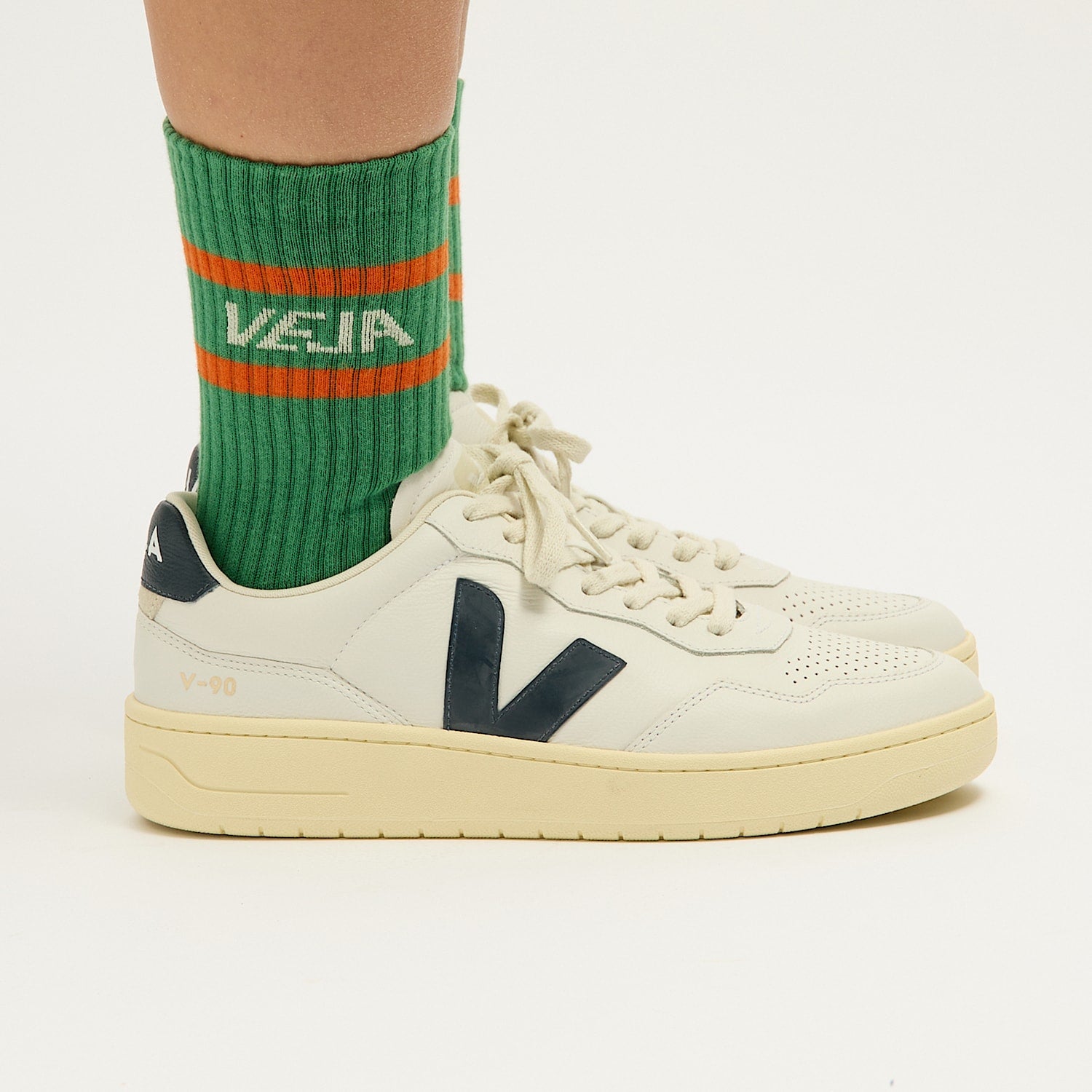 veja sneakers iconic-socks organic-cotton-and-fabrics green ic3521046 