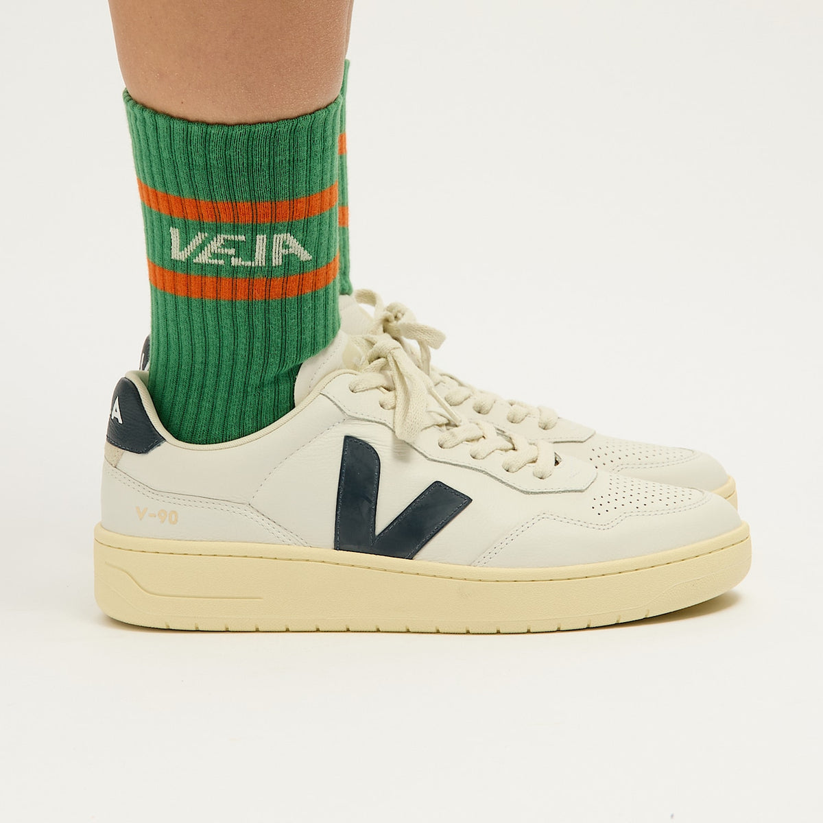veja sneakers iconic-socks organic-cotton-and-fabrics green ic3521046