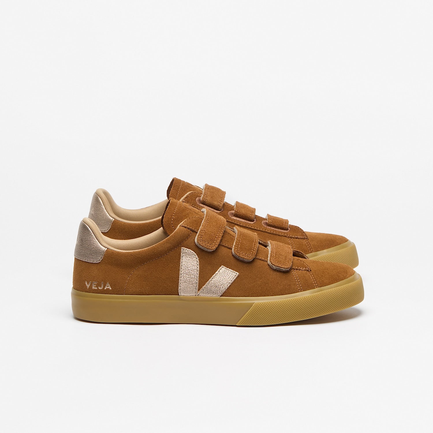 veja sneakers recife-logo suede brown rc0321814 Lateral view