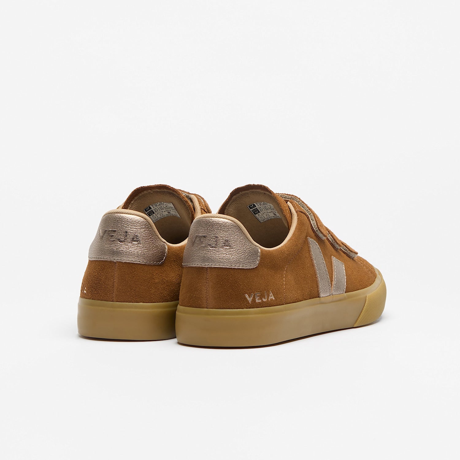 veja sneakers recife-logo suede brown rc0321814 Back view
