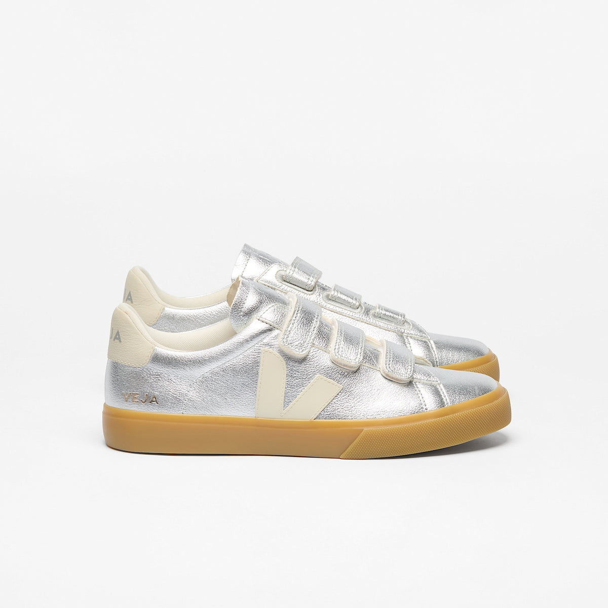 veja sneakers recife-logo leather silver rc0520779 Lateral view