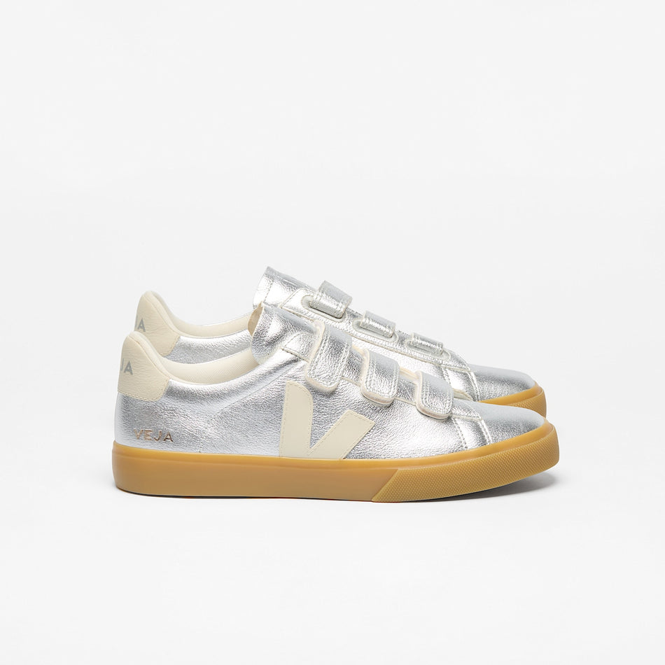 veja sneakers recife-logo leather silver rc0520779 Lateral view