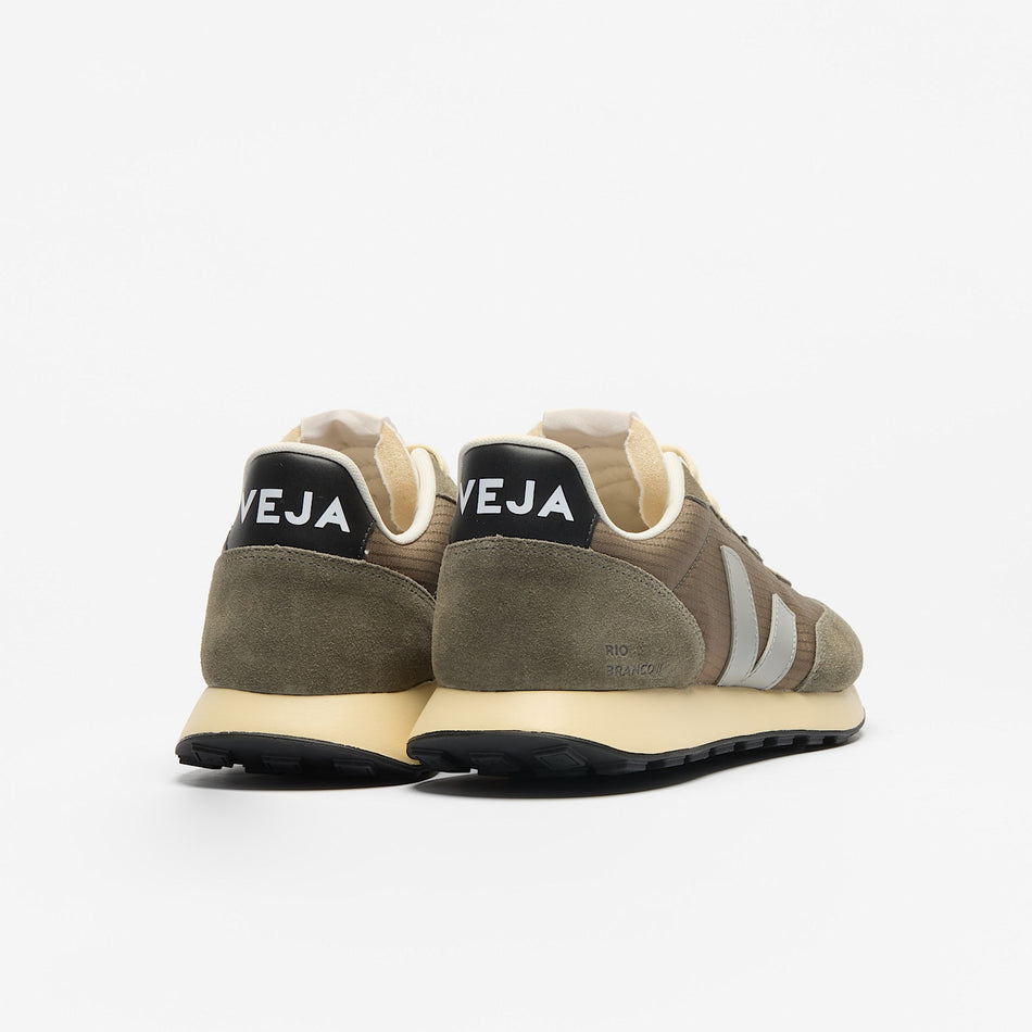 veja sneakers rio-branco-ii organic-cotton-and-fabrics green ro1921917 Back view
