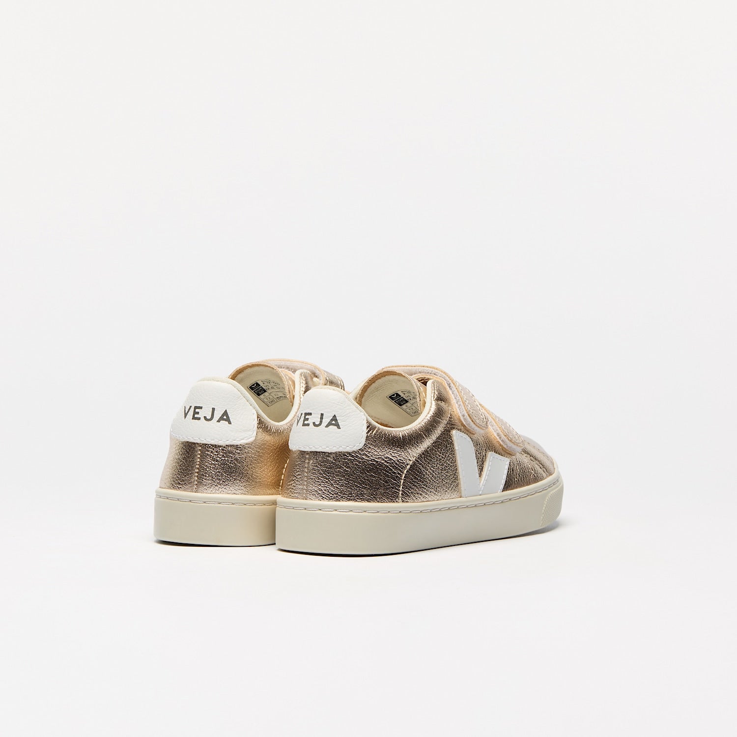 veja sneakers small-esplar leather platinum sv0520640 back view