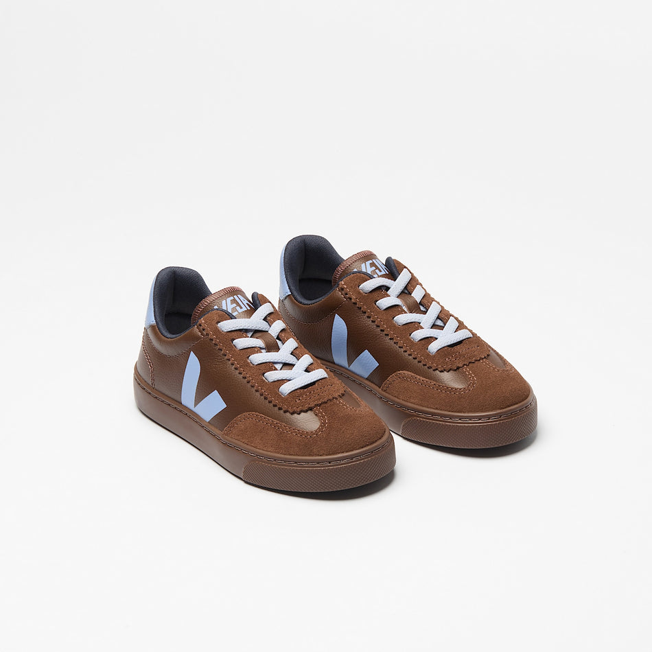 veja sneakers small-volley organic-leather brown sy2021823 top view