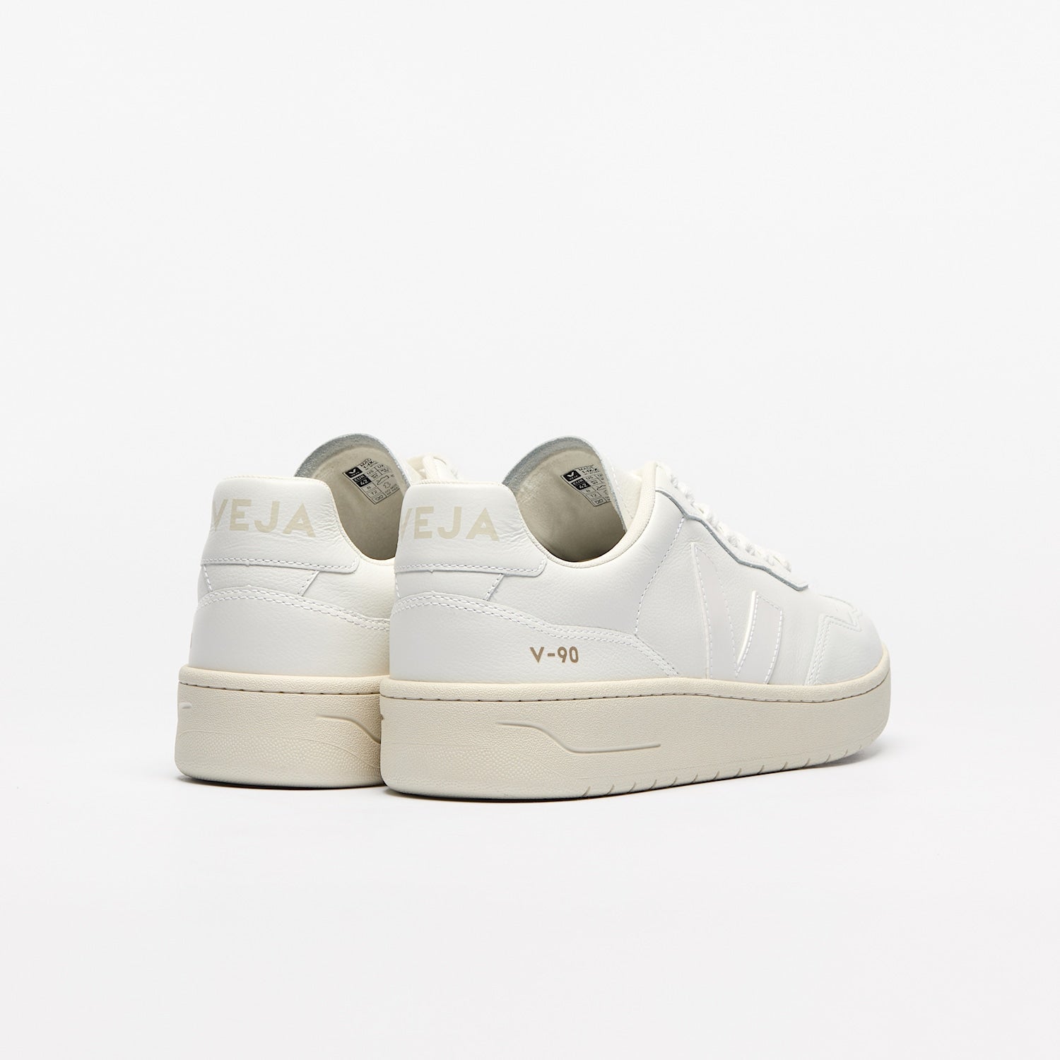 veja sneakers v-90 organic-leather white vd2003380 Back view