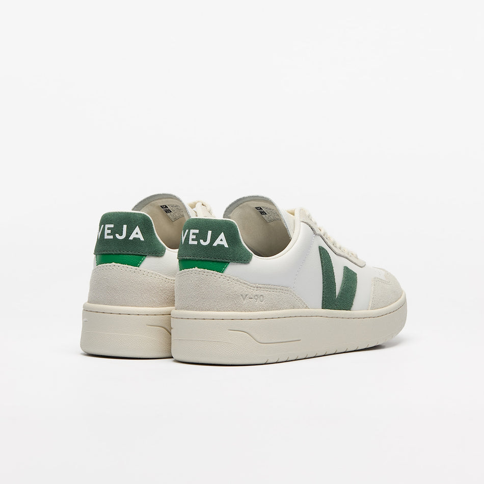 veja sneakers v-90 organic-leather white vd2003384 Back view