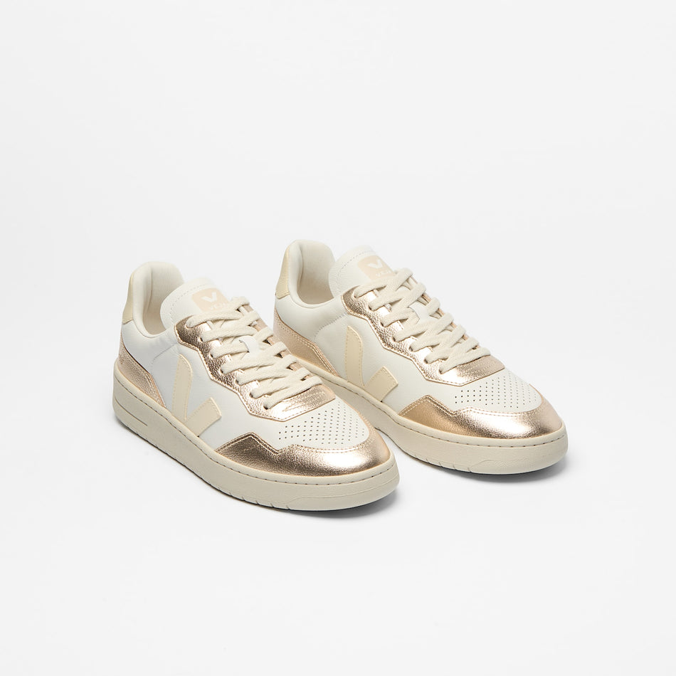 veja sneakers v-90 organic-leather white vd2021362 Top view