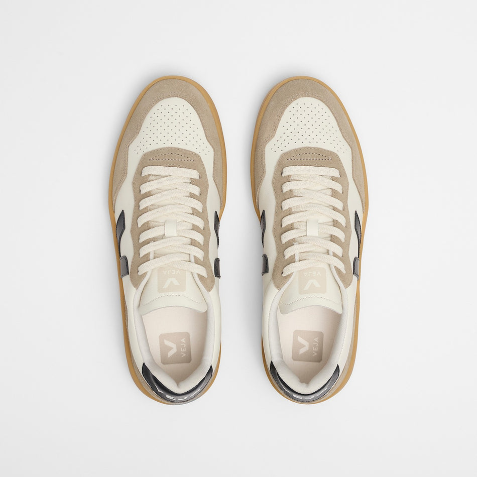 veja sneakers v-90 organic-leather beige vd2022366