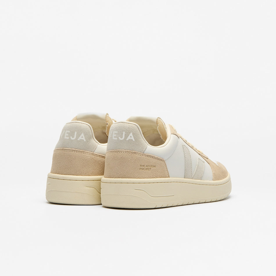 veja sneakers v-82-grained leather white natural almond ve3321696 Back view