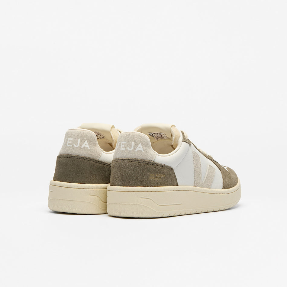 veja sneakers v-82-grained leather white natural kaki ve3321697 back view