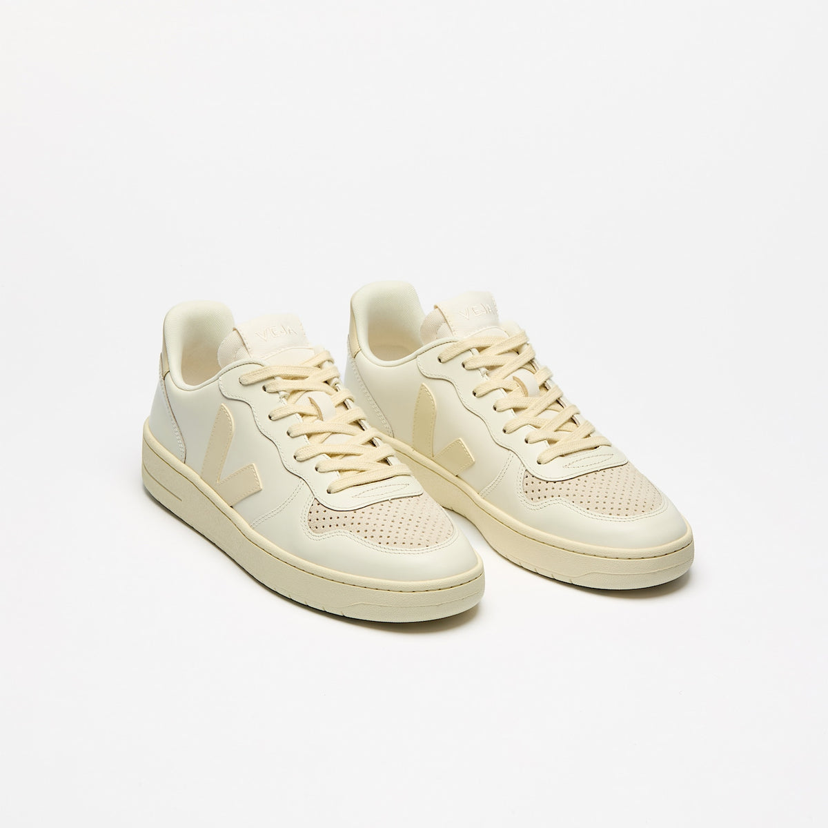 veja sneakers v-10-leather pure calcaire vi0220498 Top view