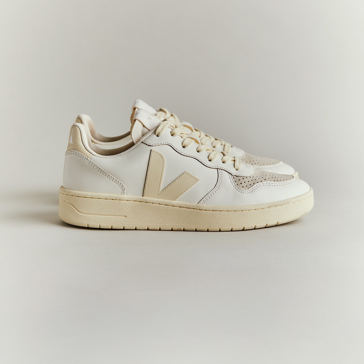 veja sneakers v-10-leather pure calcaire vi0220498