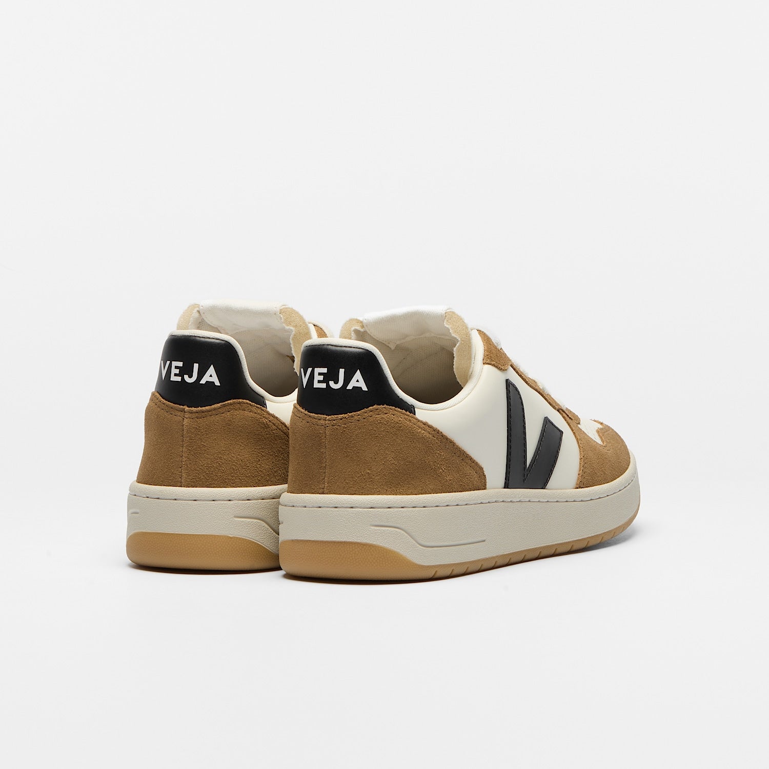 veja sneakers v-10-prime leather brown vi0221444 Back view