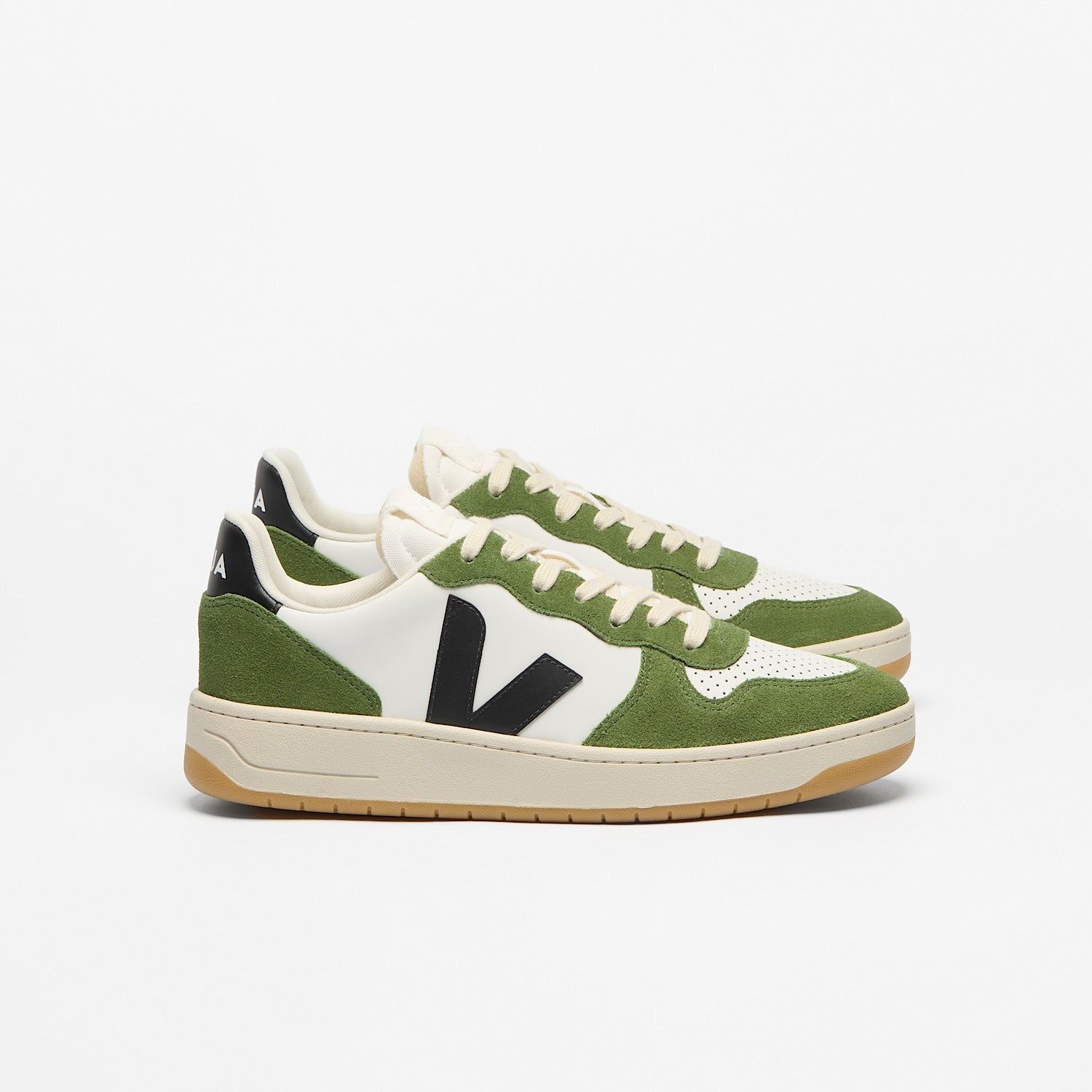 veja sneakers v-10-prime leather green vi0221741 Lateral view