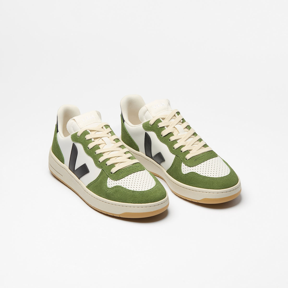 veja sneakers v-10-prime leather green vi0221741 Top view