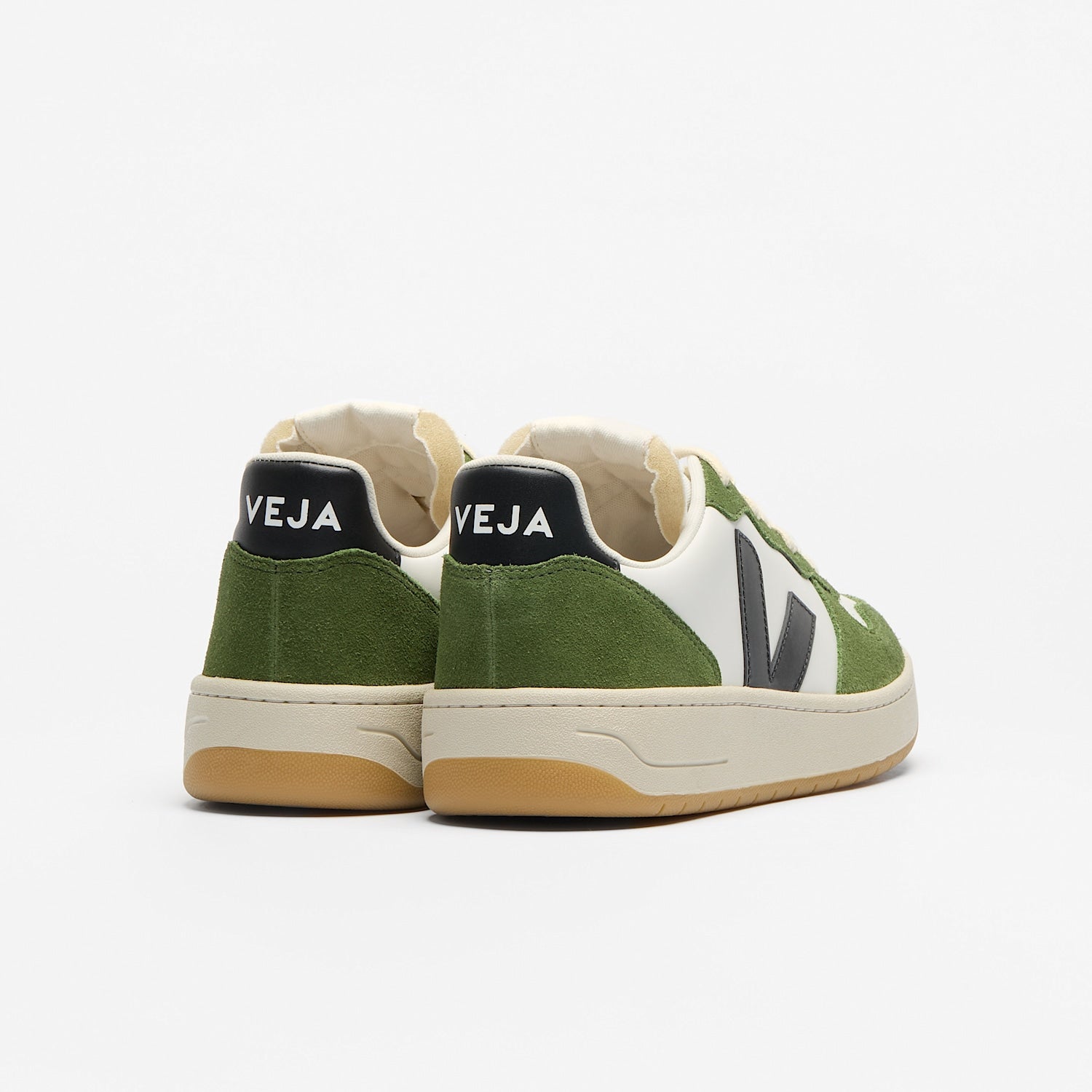veja sneakers v-10-prime leather green vi0221741 Back view