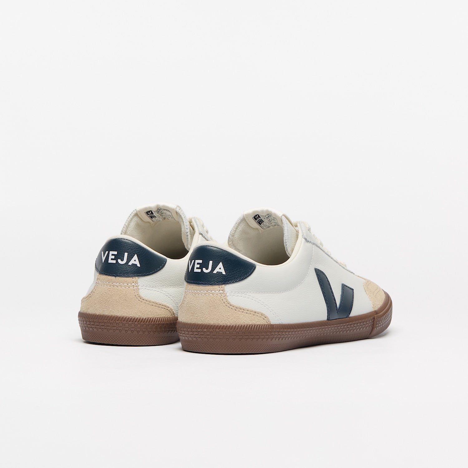 veja sneakers volley organic-leather white vo2003531 Back view