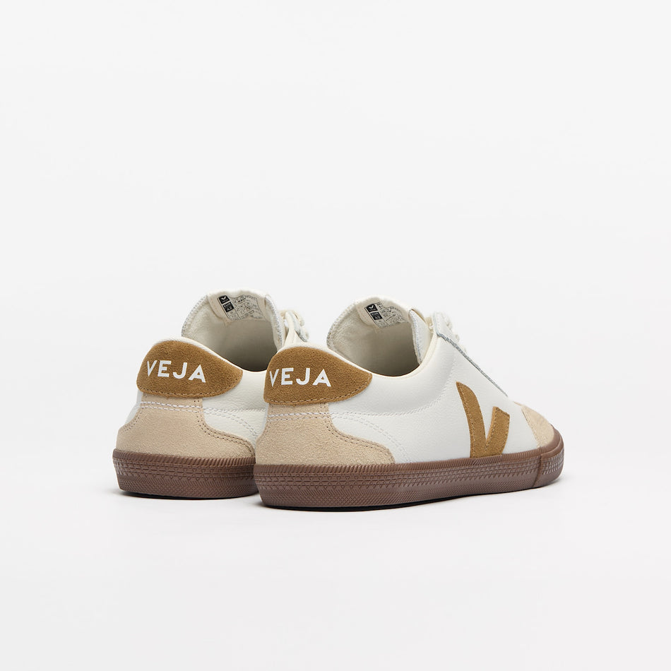 veja sneakers volley organic-leather white vo2003720 Back view