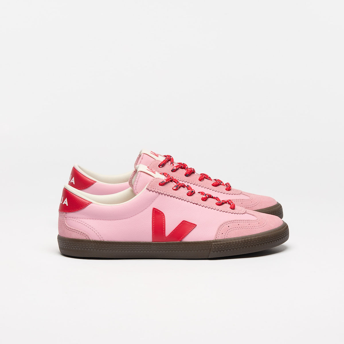 veja sneakers volley organic-leather pink vo2021182 Lateral view