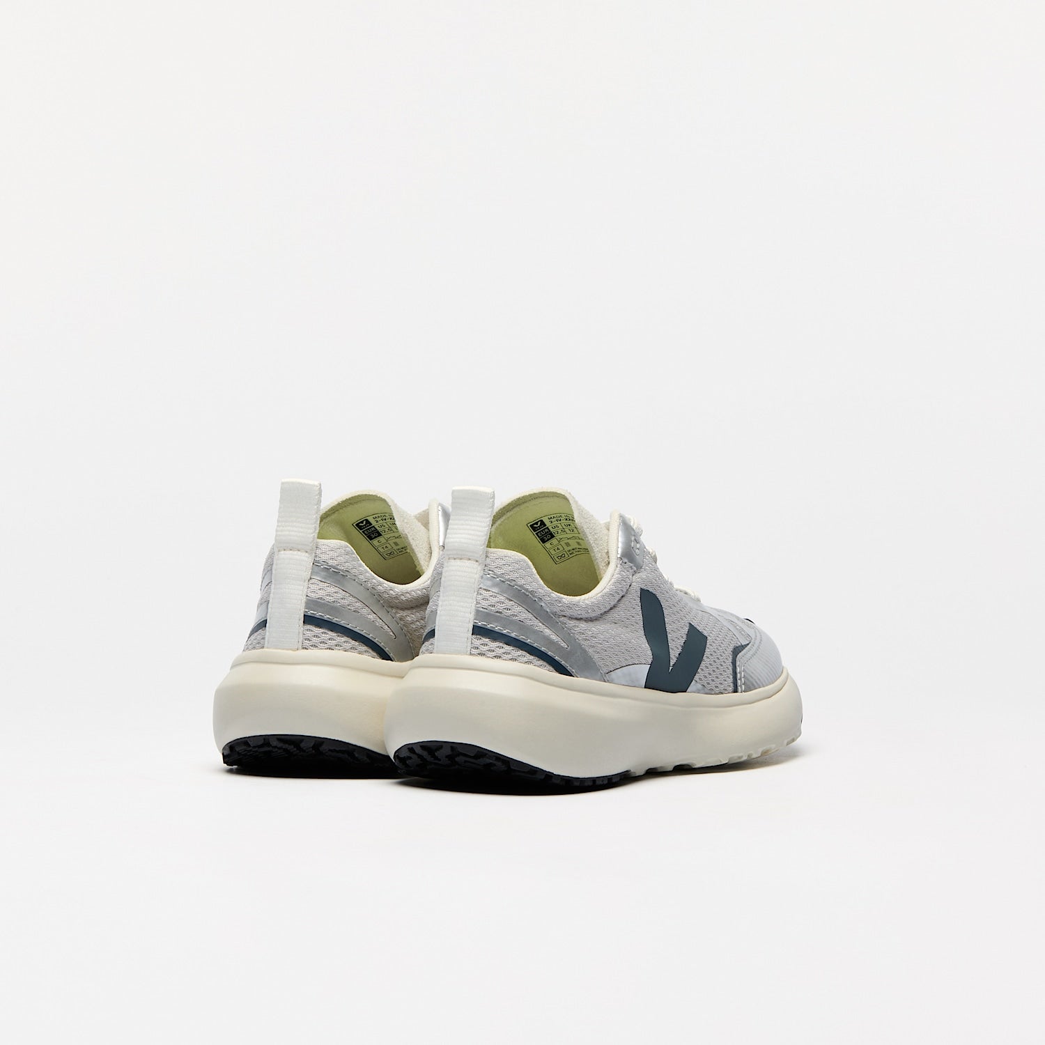 veja sneakers small-canary-light mesh grey yl1820623 back view